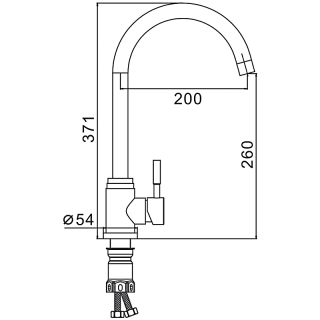 Смеситель для кухни Frap F41899-1 Сатин